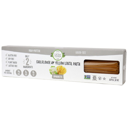 Cali'flour Foods Cauliflower & Yellow Lentil Pasta Spaghetti, 227g