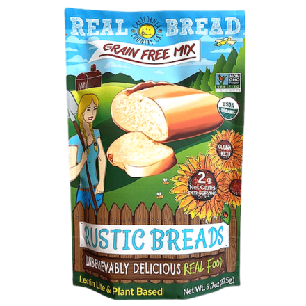 Front of California Country Gal Grain-Free Rustic Breads Baking Mix, 275g