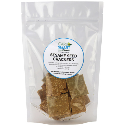 Carb Smart Express Sesame Seed Almond Crackers, 30-40 Crackers