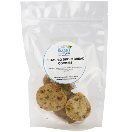 Carb Smart Express Pistachio Shortbread Cookies, 4 Count