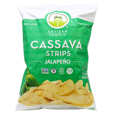 Artisan Tropic Cassava Strips Jalapeno, 128g