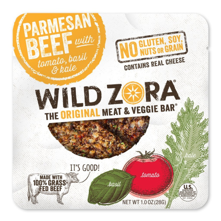 Wild Zora Parmesan Beef Bars with Kale, Tomato & Basil, 1 Bar