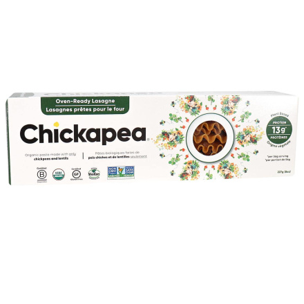 Front of Chickapea Organic Oven-Ready Lasagne, 227g