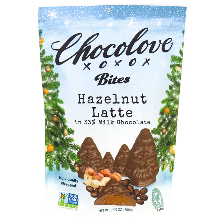 Chocolove XO 33% Milk Chocolate Hazelnut Latte Bites, 200g