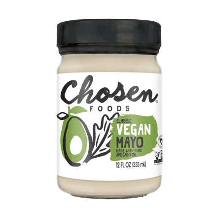 Front of Chosen Foods Classic Vegan Mayonnaise, 355ml
