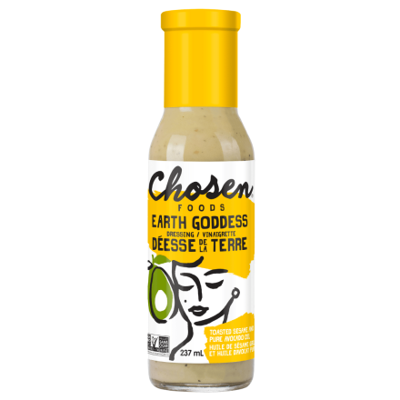 Front of Chosen Foods Avocado Oil Dressing Earth Goddess, 237ml