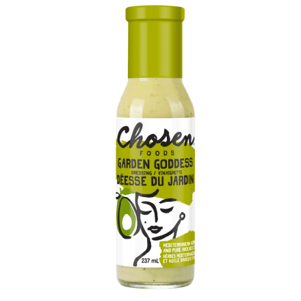 Front of Chosen Foods Avocado Oil Dressing Garden Goddess, 237ml