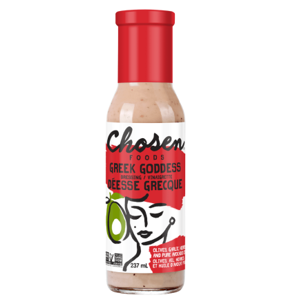 Front of Chosen Foods Avocado Oil Dressing Greek Goddess, 237ml