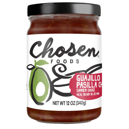 Chosen Foods Guajillo Pasilla Chili Simmer Sauce, 340g