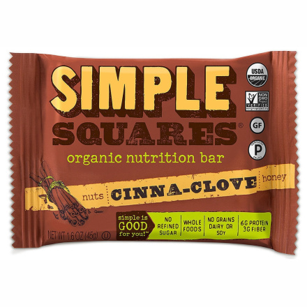 Simple Squares Organic Nutrition Bar Cinna-Clove, 1 bar