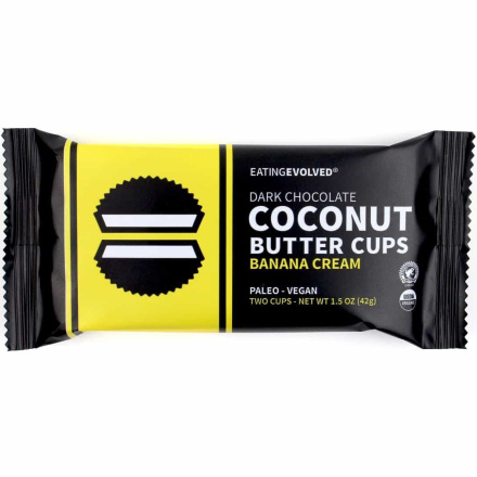 Eating Evolved Banana Cream Dark Chocolate Coconut Butter Cups, 2 Cups