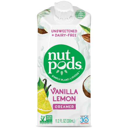 Nutpods Unsweetened & Dairy-Free Almond + Coconut Creamer Vanilla Lemon, 330mL