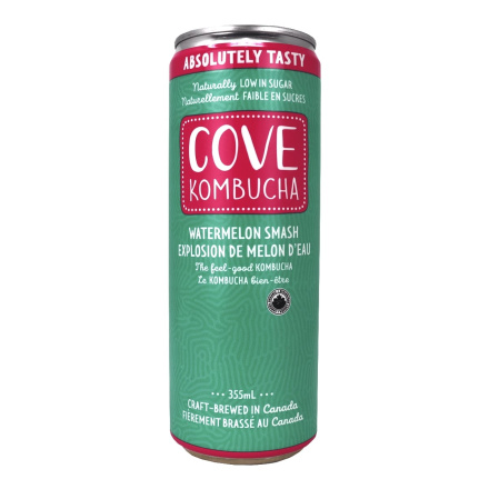 Front of Cove Kombucha Watermelon Smash