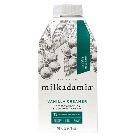 Front of Milkadamia Macadamia Vanilla Creamer, 473 mL