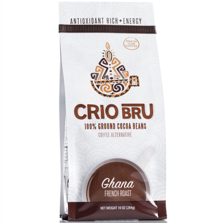 Crio Bru Ghana French Roast 100% Ground Cacao Beans, 284g