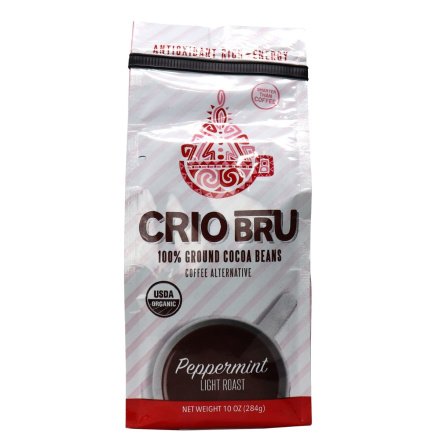 Crio Bru Peppermint Light Roast 100% Ground Cocoa Beans, 284g 