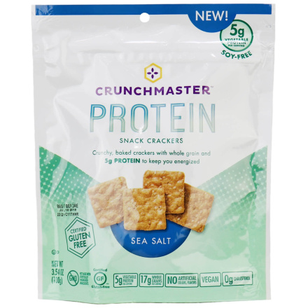 Crunchmaster Sea Salt Protein Snack Crackers, 100g