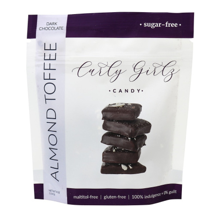 Curly Girlz Candy Almond Toffee Dark Chocolate Sugar Free, 114g