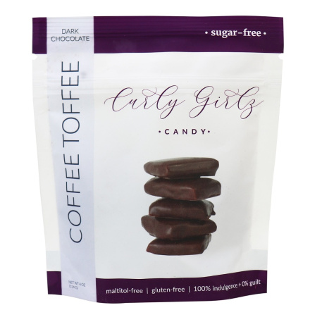 Curly Girlz Candy Coffee Toffee Dark Chocolate Sugar Free, 114g
