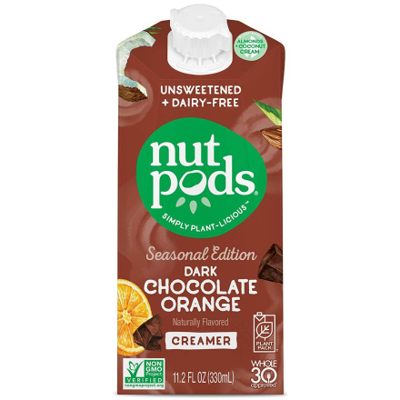 Nutpods Unsweetened & Dairy-Free Almond + Coconut Creamer Dark Chocolate Orange, 330mL