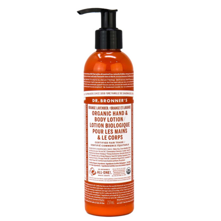 Dr. Bronner's Orange Lavender Organic Hand & Body Lotion, 237ml
