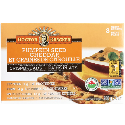 Doctor Kracker Crispbread Pumpkin Seed Cheddar, 200g