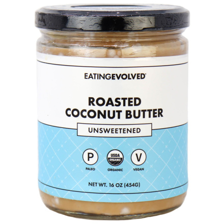 Eating Evolved Unsweetened Roasted Coconut Butter, 454g