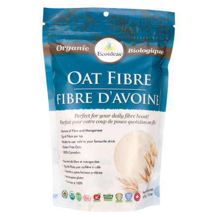 Front of Ecoideas Organic Oat Fibre, 454g