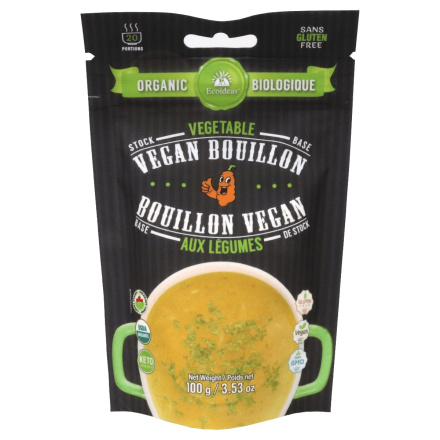 Front of Ecoideas Organic Vegan Bouillon Stock Base Vegetable