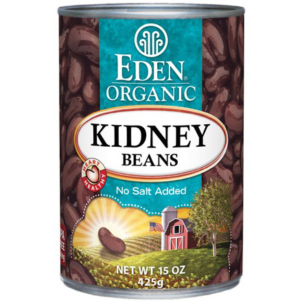Eden Organic Dark Red Kidney Beans No Salt Added BPA Free Can, 425g