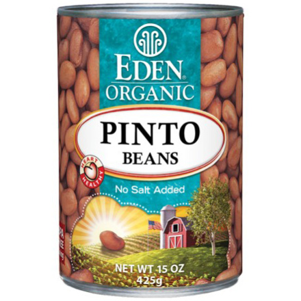 Eden Organic Pinto Beans No Salt Added BPA Free Can, 425g