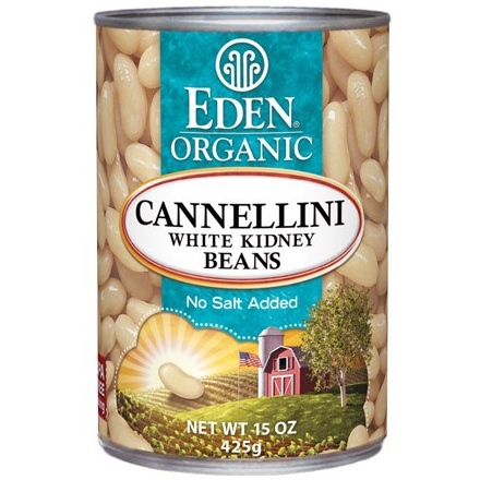 Eden Organic Cannellini (White Kidney) Beans No Salt Added BPA Free Can, 425g