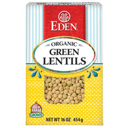 Eden Foods Organic Dry Green Lentils, 454g
