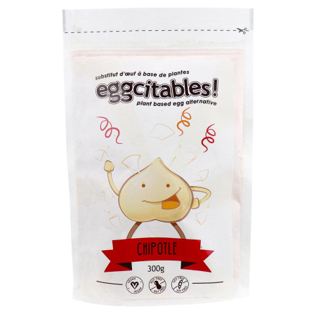 Front of Eggcitables Plant Based Egg Alternative Chipotle, 300g