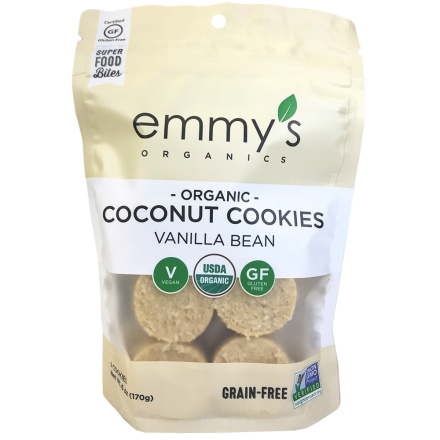 Emmy's Organics Grain-Free Coconut Cookies Vanilla Bean, 170g