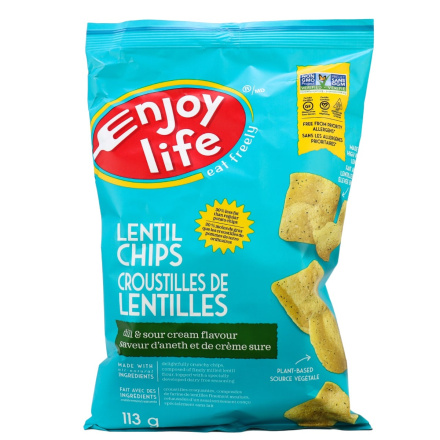 Enjoy Life Lentil Chips Dill & Sour Cream, 113g