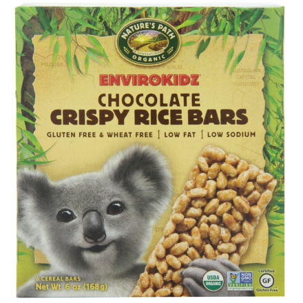 EnviroKidz Organic Chocolate Crispy Rice Cereal Bar, 168g