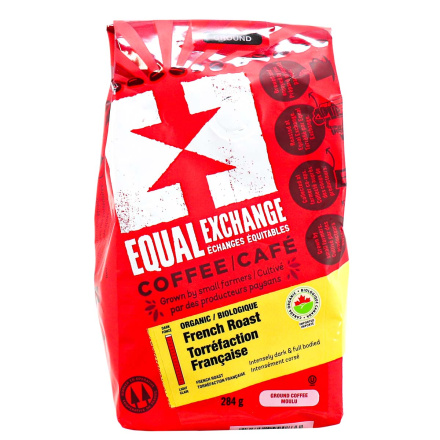 Front of Equal Exchange Organic Ground Coffee French Roast, 284g