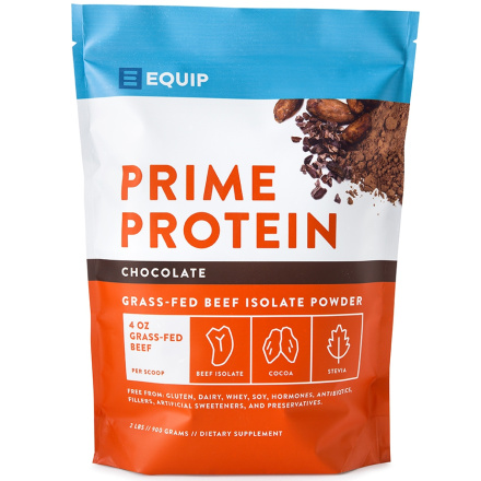 Equip Prime Protein 100% Grass-Fed Beef Protein Powder Chocolate, 900g