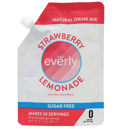 Everly Sugar-Free Drink Mix Strawberry Lemonade, 30 Servings