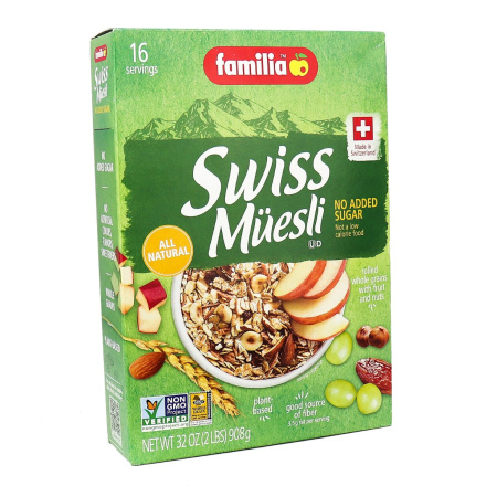 Familia No Sugar Added Swiss Muesli, 908g