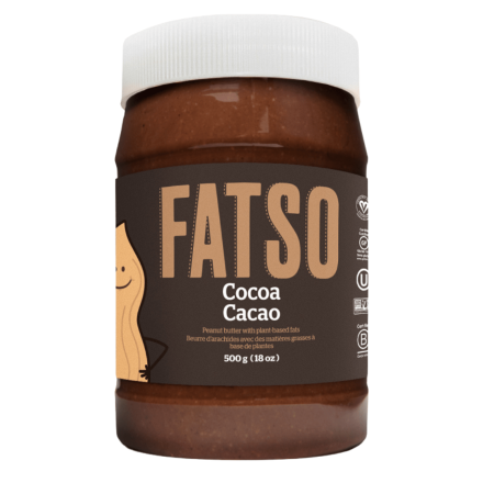 Front of Fatso Cocoa Peanut Butter, 500g
