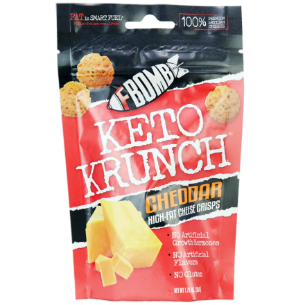 FBomb Keto Krunch Cheddar Cheese Crisps, 50g