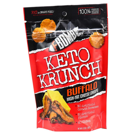 FBOMB Keto Krunch Buffalo Cheese Crisps, 50g