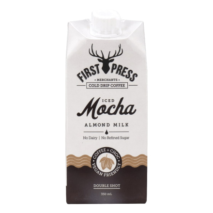 Front of First Press Cold Drip Iced Mocha Almond Milk