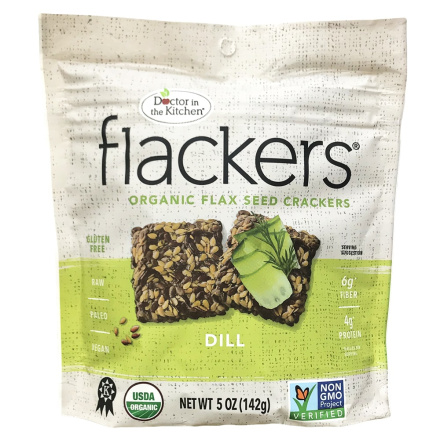 Flackers Gluten-Free Dill Flax Seed Crackers, 142g