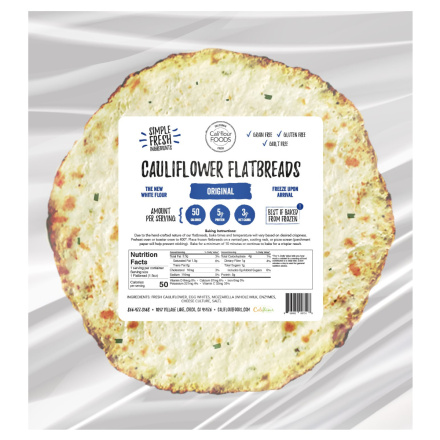 Cali'flour Foods Cauliflower Flatbreads 5", Pack of 4