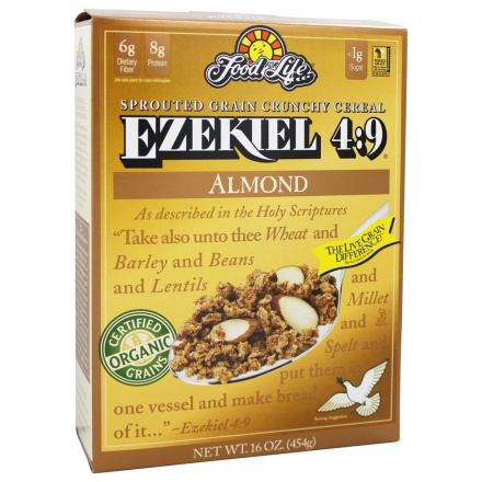 Food for Life Sprouted Whole Grain Cereal Almond, 454g