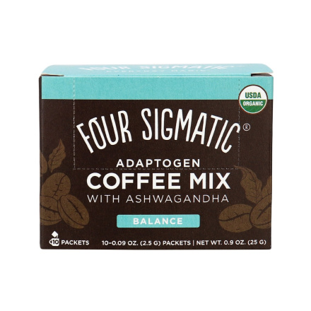 Four Sigmatic Balance Organic Coffee with Ashwagandha & Eleuthero Adaptogens - 10 Packets