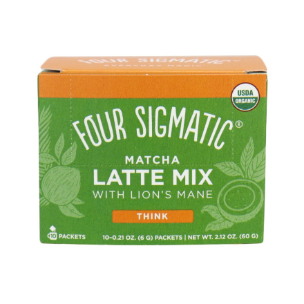 Four Sigmatic Focus Organic Matcha Latte Mix With Lion's Mane, 6 Packets